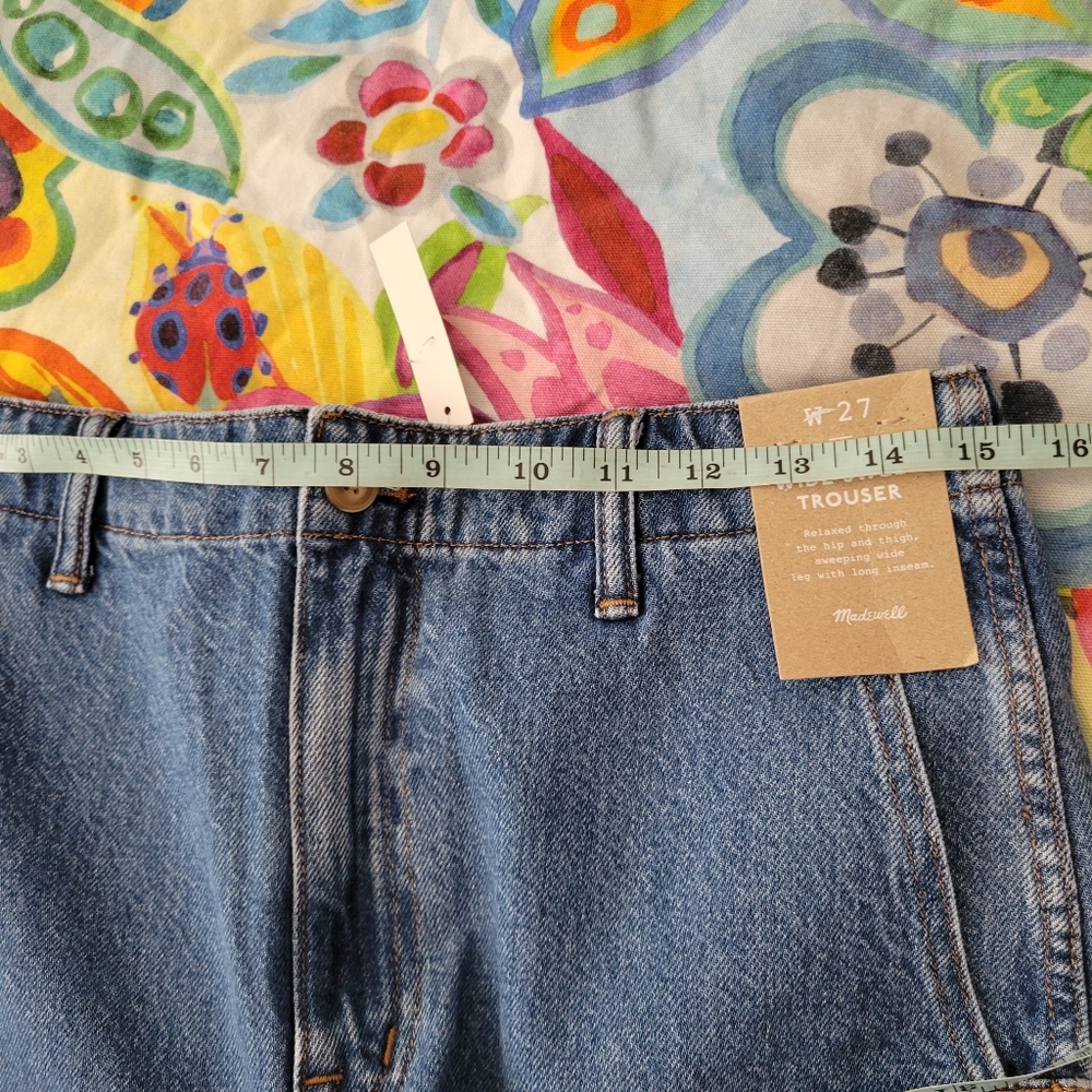 Madewell Wide Sweep Denim Trousers sz 27 NT510 NWT - Picture 9 of 9